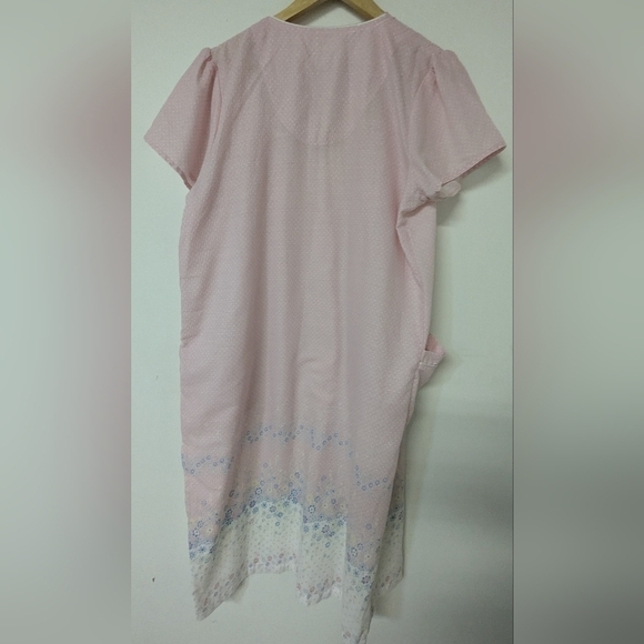 Vintage House Coat Light Weight Robe Floral Feminine Nighty Nightgown Large - Picture 4 of 8